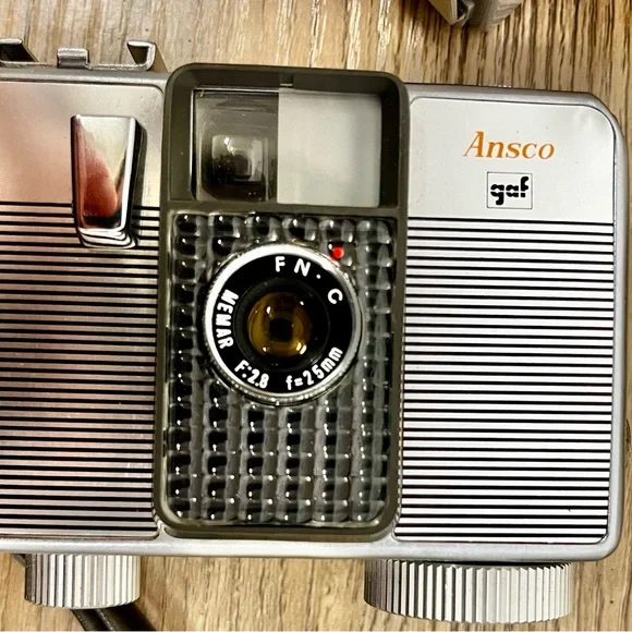 Ansco GAF Memo II Automatic 35mm Half Frame Camera and Pocket